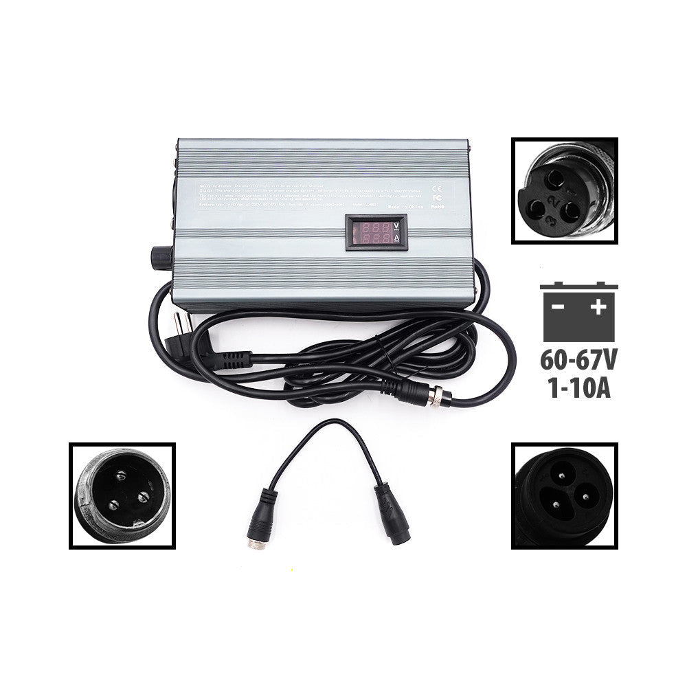 Pack Chargeur Rapide 72V / 84V - 1 à 10A avec Adaptateur LP-16 Electrique Performance