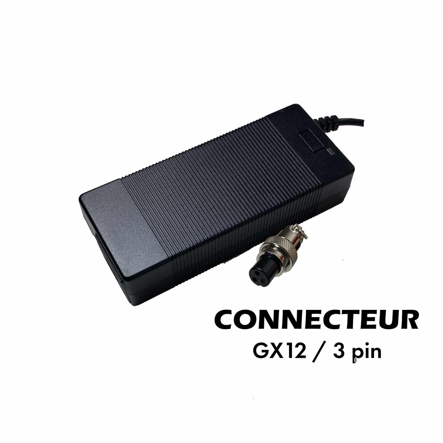 Chargeur 36V ➡️ 42V / 3A (connecteur GX12-3p) Electrique Performance