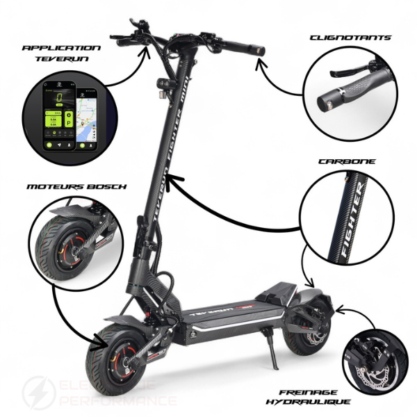TROTTINETTE ELECTRIQUE TEVERUN FIGHTER MINI PRO 60V 25AH MOTEUR BOSCH 2025 Electrique Performance