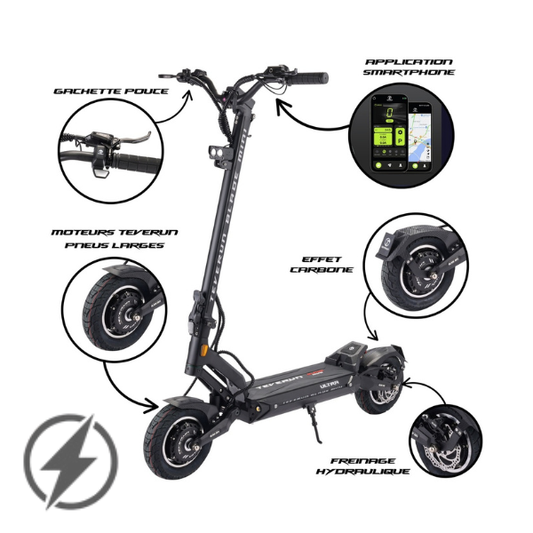 TROTTINETTE ELECTRIQUE TEVERUN BLADE MINI ULTRA 60V 27A Electrique Performance