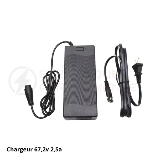 Chargeur 67,2V 2A – Trottinette Électrique Electrique Performance