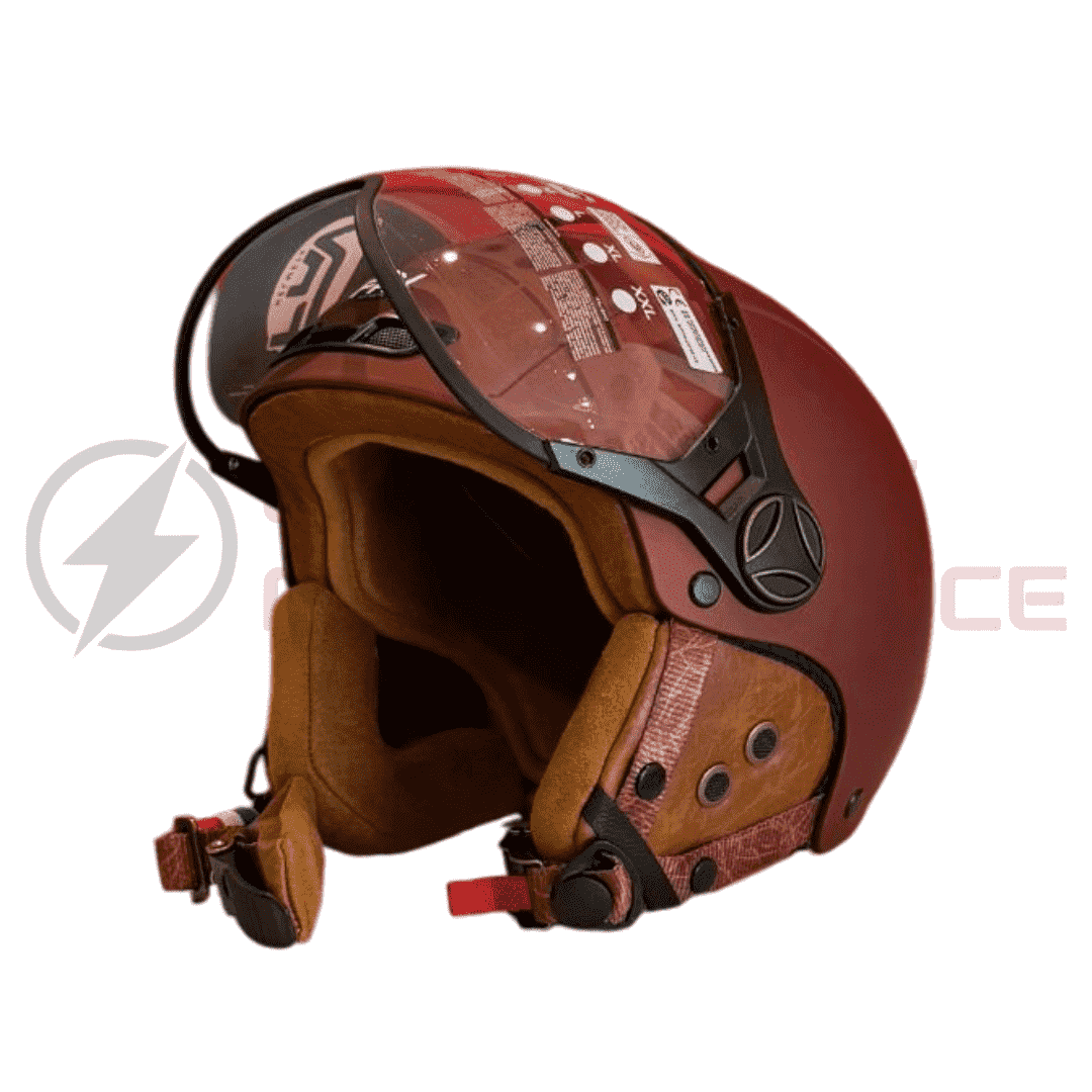 casque JET FRV bordeaux_mat